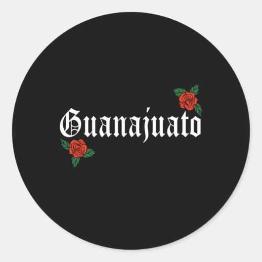 Roos van de Mexicaanse staat Guanajuato Ronde Sticker (Voorkant)