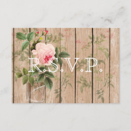 Roos van de orleans Ecru Wedding RSVP-kaart RSVP Kaartje