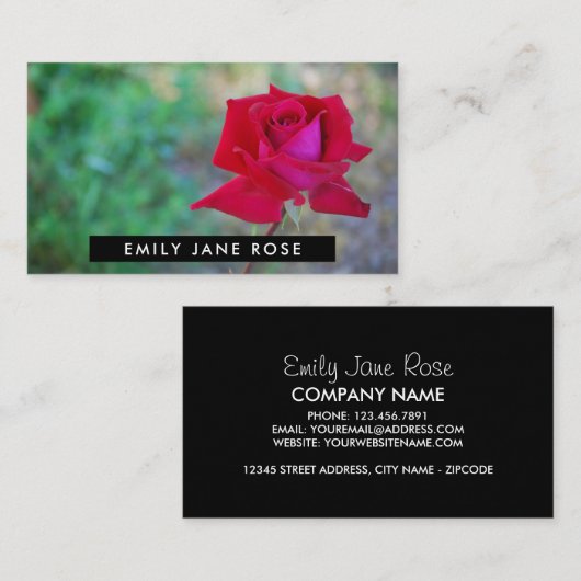 Roos van de Rode Crimson, grieskunde Visitekaartje (Voorkant / Achterkant)