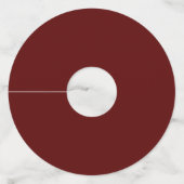  Roos van de Rode Gothic Wedding Damask Pattern Wijnglaslabel (Achterkant)