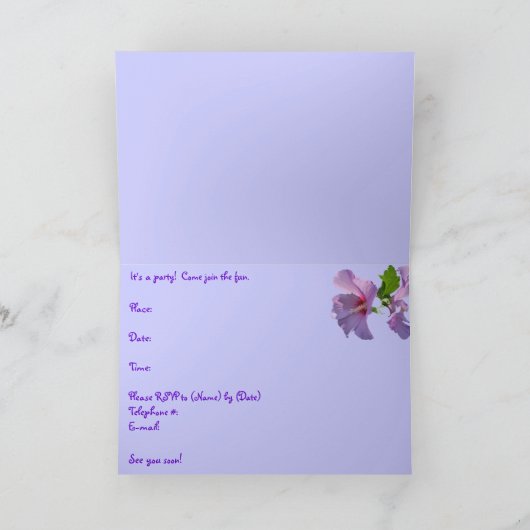 Roos van de uitnodiging van Sharon Blossom (Binnen)