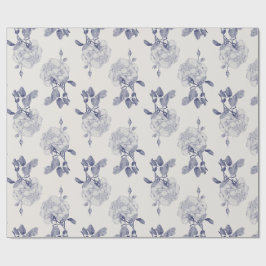 Roos van de Waterverf Navy & Taupe Cadeaupapier
