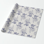 Roos van de Waterverf Navy & Taupe Cadeaupapier (Uitgerold)