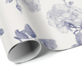 Roos van de Waterverf Navy & Taupe Cadeaupapier (Rol Hoek)