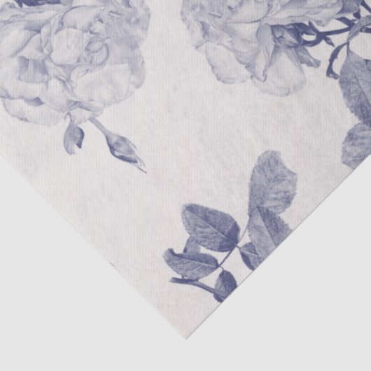 Roos van de Waterverf Navy & Taupe Tissuepapier (Detail)