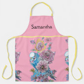 Roos van de Waterverf van Budgie Schort (Voorkant)