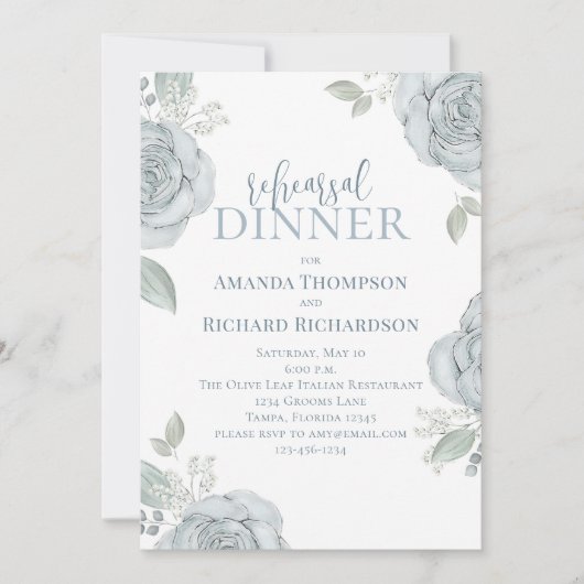 Roos van de Waterverf van de Roos Kaart (Voorkant)