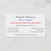 Roos van een Verschillende Visitekaartjes van de K (Achterkant)