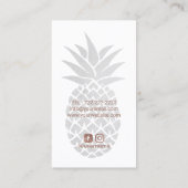 Roos van evenementen met goudananas, persoonlijke  visitekaartje (Achterkant)