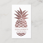 Roos van evenementen met goudananas, persoonlijke  visitekaartje (Voorkant)