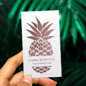 Roos van evenementen met goudananas, persoonlijke  visitekaartje