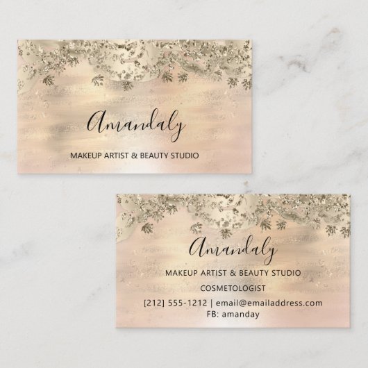 Roos van gebeurtenisplanner Influencer Blogger Visitekaartje (Voorkant / Achterkant)