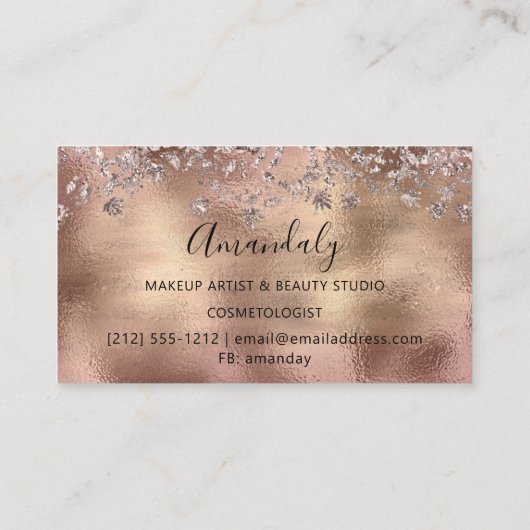 Roos van gebeurtenisplanner Influencer Roos Gold G Visitekaartje (Achterkant)