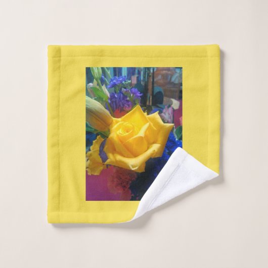 Roos van Gele Bloom Bad Handdoek (Wasdoekje)
