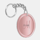 Roos van gepersonaliseerde Sjabloon Gold Monogram Sleutelhanger (Voorkant Links)