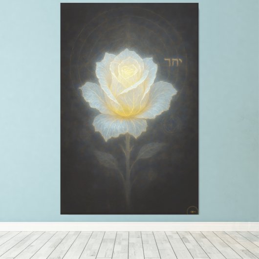 Roos van Getuige collectie: "Waarheid versluierd i Canvas Afdruk (Insitu (Houten vloer))