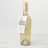 Roos van gift-wijn flessenhanger (Schuin)