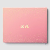 Roos van het Bigdenboek Bloemen Roze Glitter Gastenboek (Achterkant)