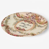  Roos van het Franse Baby shower in de Florence Papieren Bordje (Gekanteld)