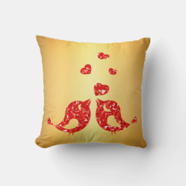 Roos van het hart gooien kussen