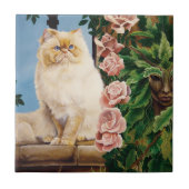 Roos van het Perzische Kat Tegeltje (Voorkant)