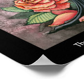 Roos van het Poster van Fire Fairy door Molly Harr (Hoek)