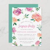 Roos van het voorjaar Uitnodigingen van de Birthda (Voorkant / Achterkant)