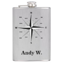 Roos van het windkompas en geborsteld aluminium