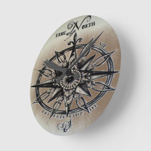 Roos van het windontwerp ronde klok (Hoek)