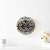 Roos van het windontwerp ronde klok (Huis)