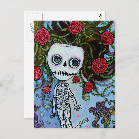 Roos van het Zee Briefkaart (Voorkant / Achterkant)