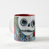 Roos van het Zee Tweekleurige Koffiemok (Voorkant links)