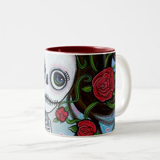 Roos van het Zee Tweekleurige Koffiemok (Voorkant rechts)