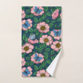 Roos van honden en vlinders bad handdoek (Handdoek)