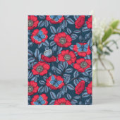Roos van honden en vlinders, blauw en rood (Staand voorkant)