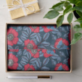 Roos van honden en vlinders, blauw en rood tissuepapier (Geschenk)