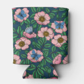 Roos van honden en vlinders blikjeskoeler (Achterkant)