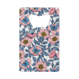 Roos van honden en vlinders creditkaart flessenopener