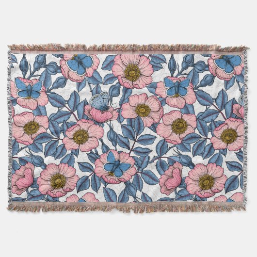 Roos van honden en vlinders deken (Voorkant)