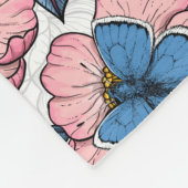 Roos van honden en vlinders fleece deken (Hoek)