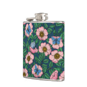 Roos van honden en vlinders heupfles (Links)