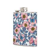 Roos van honden en vlinders heupfles (Links)