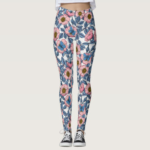 Roos van honden en vlinders leggings