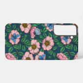 Roos van honden en vlinders samsung galaxy hoesje (Achterkant horizontaal)