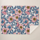 Roos van honden en vlinders sherpa deken (Voorkant (horizontaal))