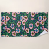 Roos van honden en vlinders strandlaken (Voorkant)