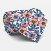 Roos van honden en vlinders stropdas (Opgerold)