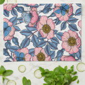 Roos van honden en vlinders theedoek (Gevouwen)