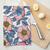 Roos van honden en vlinders theedoek (Quarter Fold)