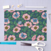 Roos van honden en vlinders tissuepapier (Craft)